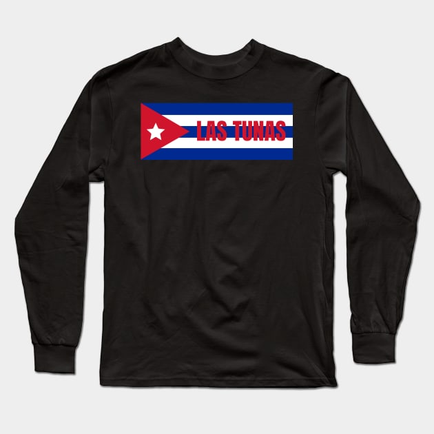 Las Tunas City in Cuban Flag Long Sleeve T-Shirt by aybe7elf